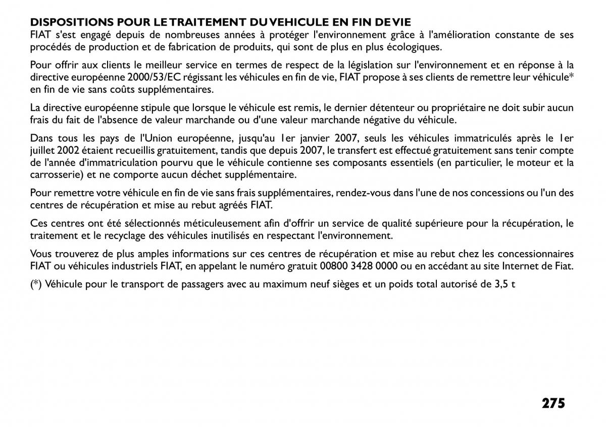 Fiat Freemont manuel du proprietaire / page 282