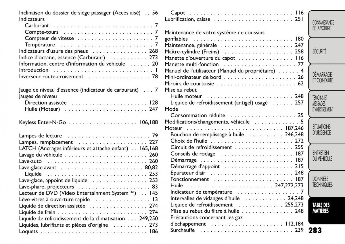 Fiat Freemont manuel du proprietaire / page 290