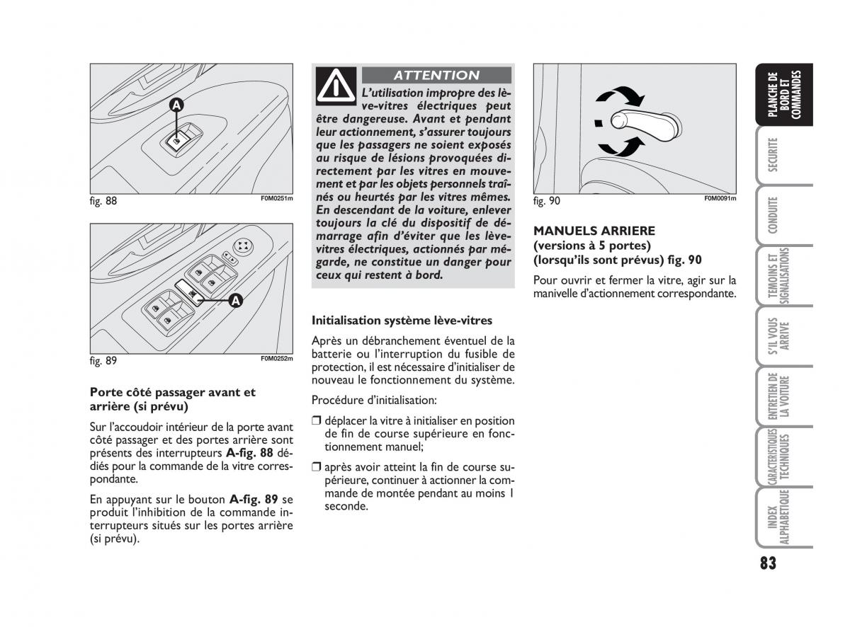 Fiat Grande Punto III 3 manuel du proprietaire / page 85