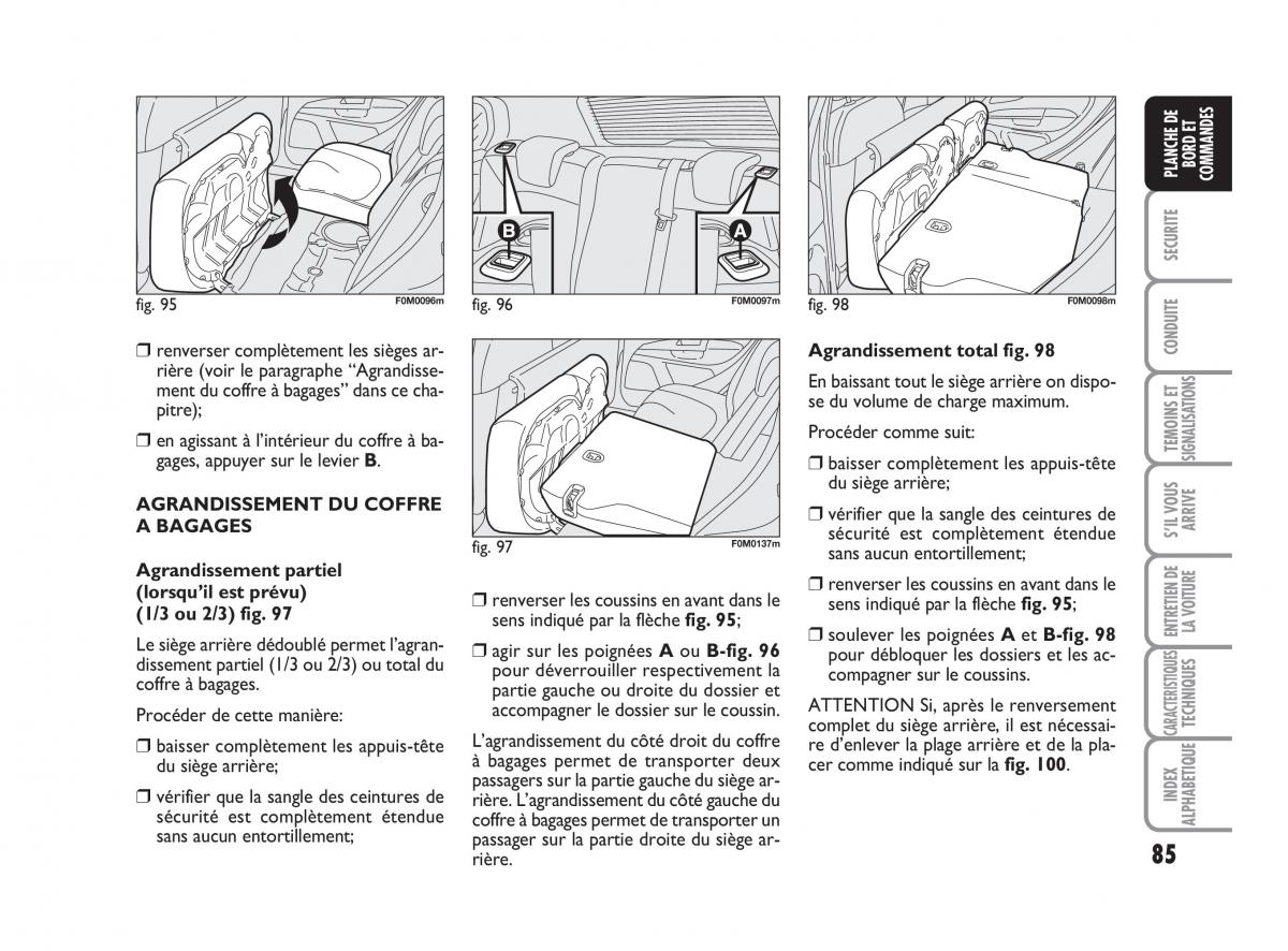 Fiat Grande Punto III 3 manuel du proprietaire / page 87