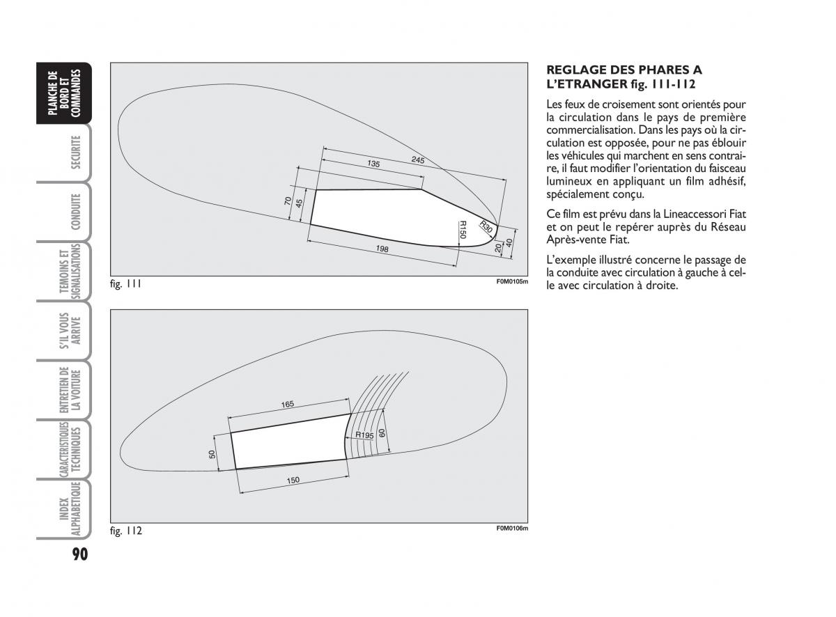 Fiat Grande Punto III 3 manuel du proprietaire / page 92