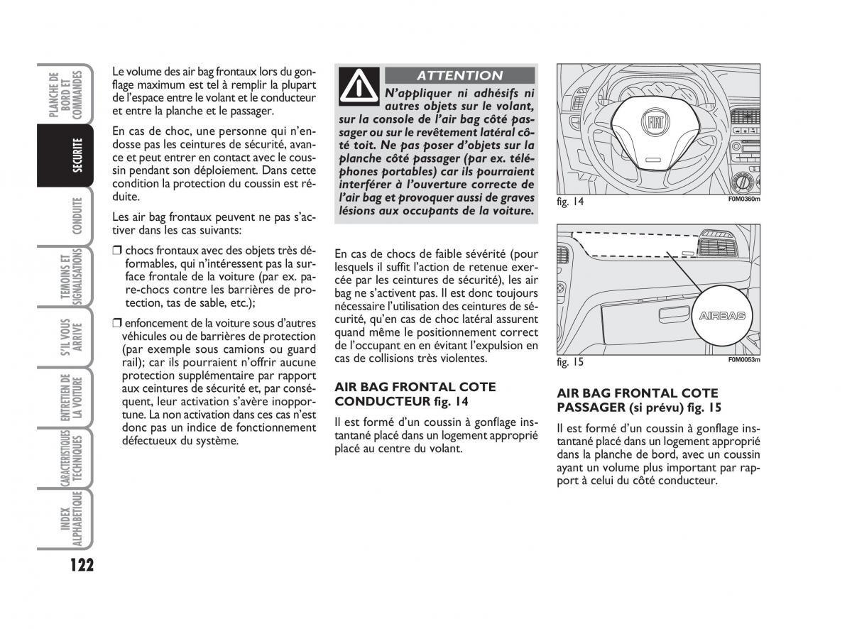 Fiat Grande Punto III 3 manuel du proprietaire / page 124