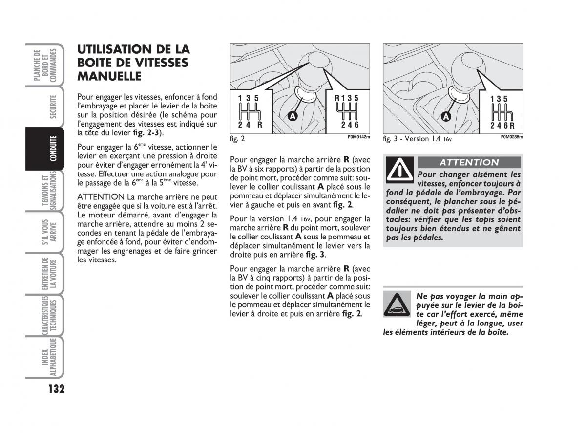 Fiat Grande Punto III 3 manuel du proprietaire / page 134