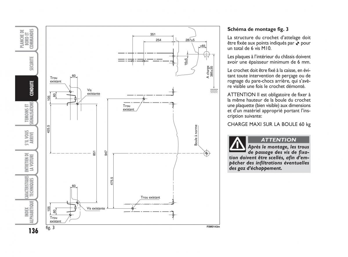 Fiat Grande Punto III 3 manuel du proprietaire / page 138