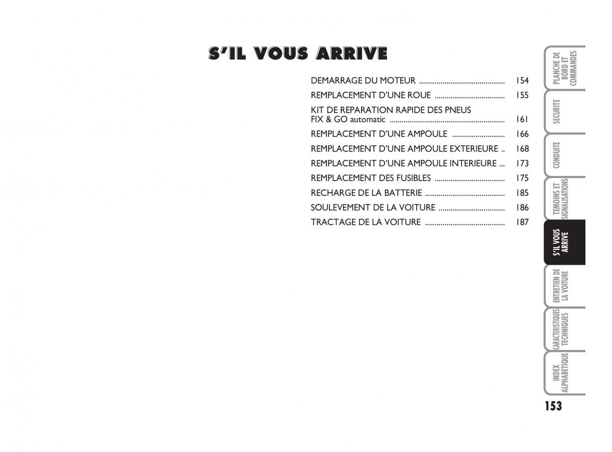 Fiat Grande Punto III 3 manuel du proprietaire / page 155