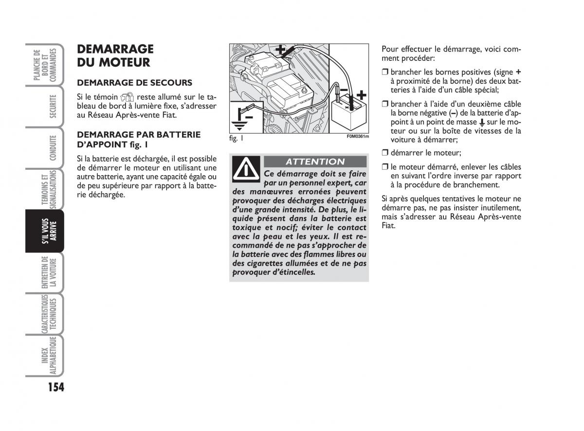 Fiat Grande Punto III 3 manuel du proprietaire / page 156