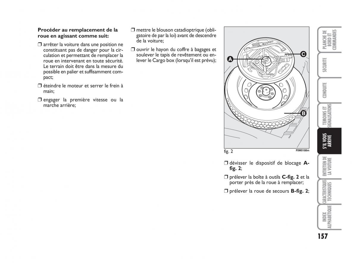 Fiat Grande Punto III 3 manuel du proprietaire / page 159