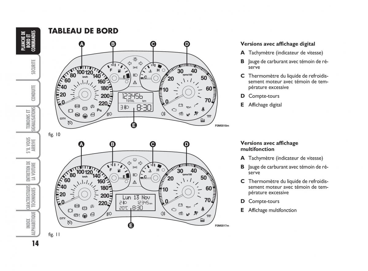 Fiat Grande Punto III 3 manuel du proprietaire / page 16