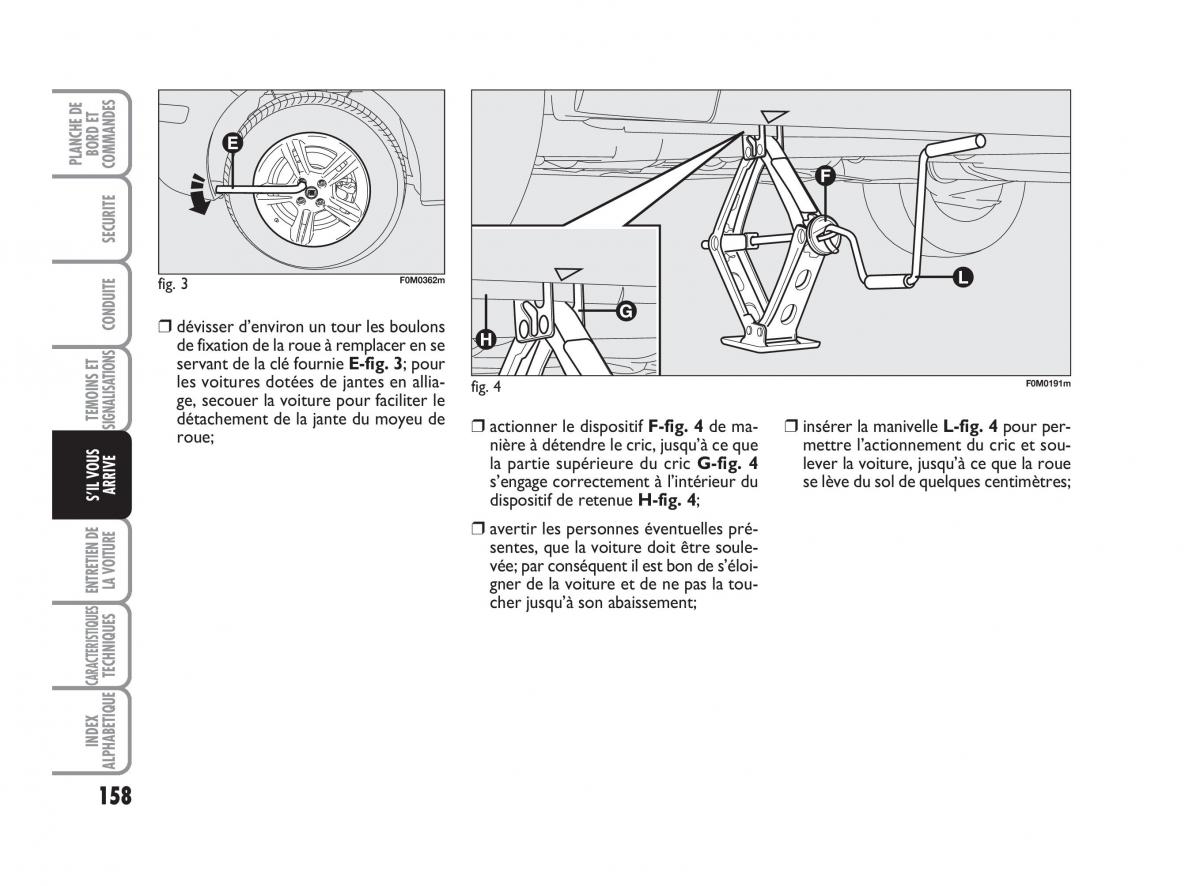 Fiat Grande Punto III 3 manuel du proprietaire / page 160