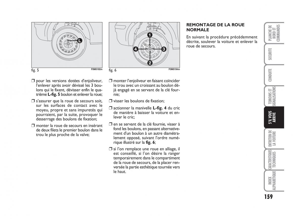 Fiat Grande Punto III 3 manuel du proprietaire / page 161