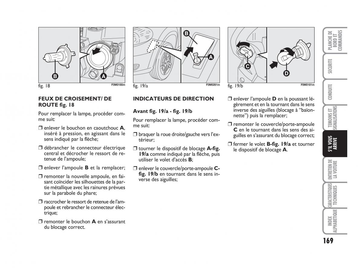 Fiat Grande Punto III 3 manuel du proprietaire / page 171