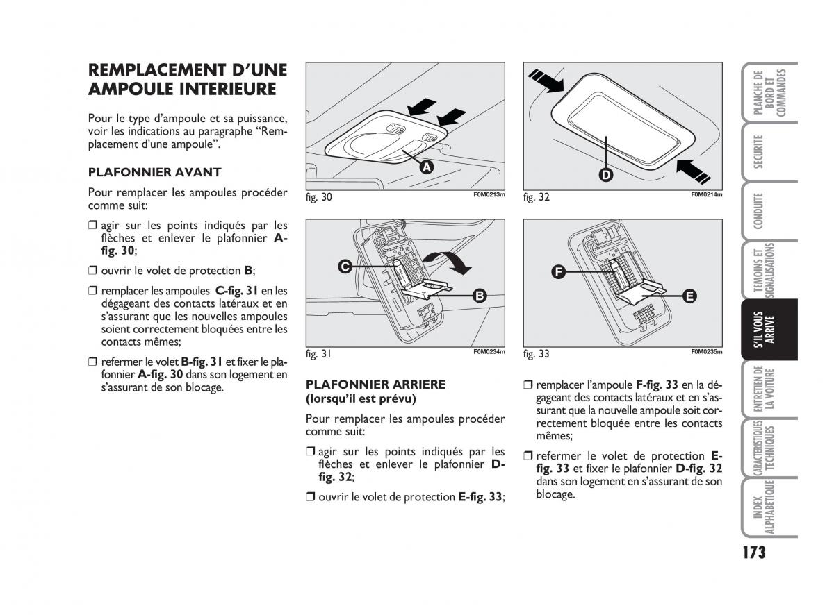 Fiat Grande Punto III 3 manuel du proprietaire / page 175