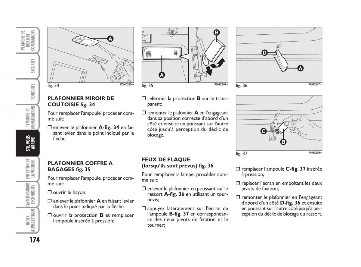 Fiat Grande Punto III 3 manuel du proprietaire / page 176