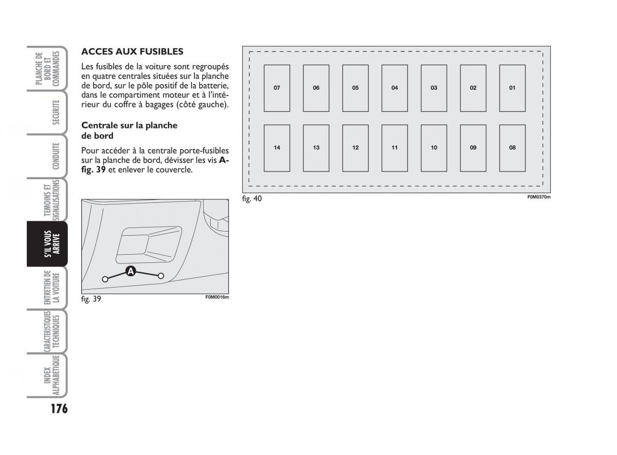 Fiat Grande Punto III 3 manuel du proprietaire / page 178