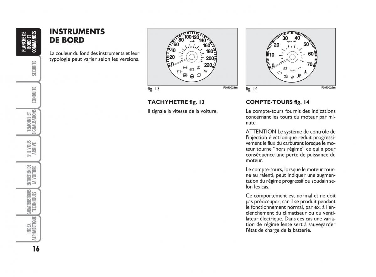 Fiat Grande Punto III 3 manuel du proprietaire / page 18