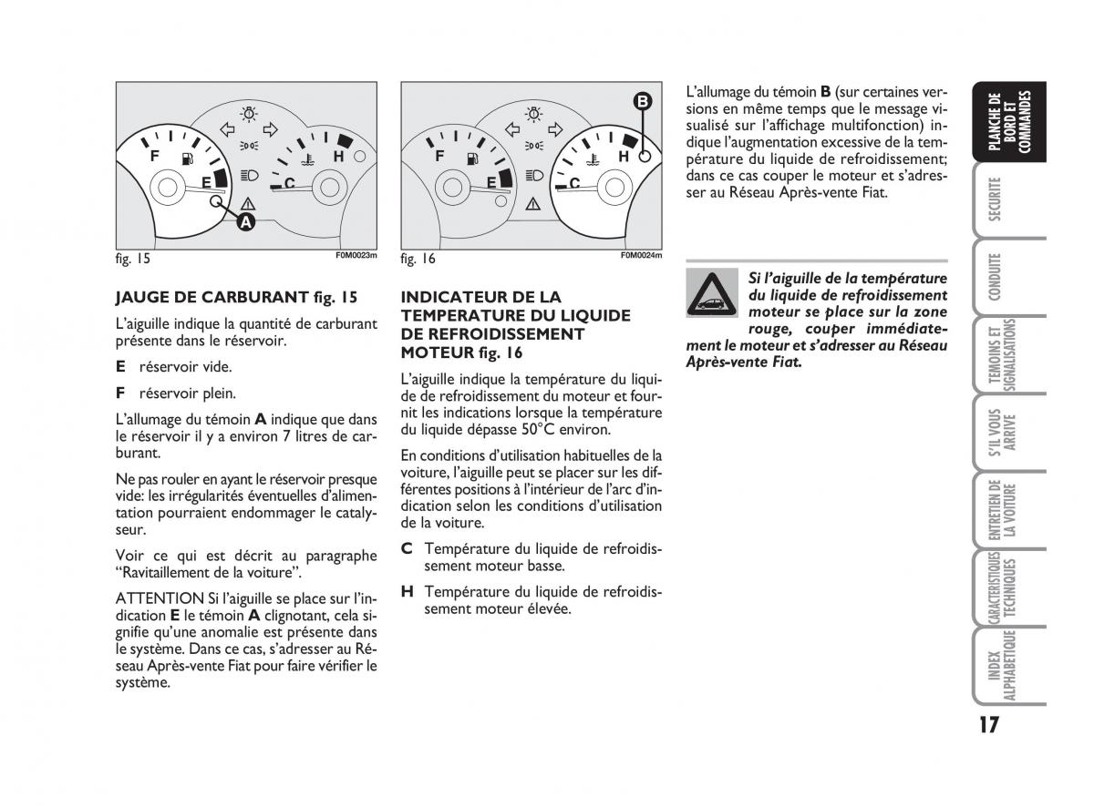 Fiat Grande Punto III 3 manuel du proprietaire / page 19