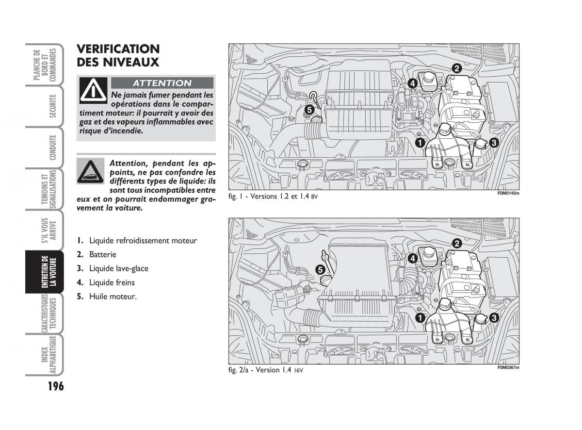 Fiat Grande Punto III 3 manuel du proprietaire / page 198