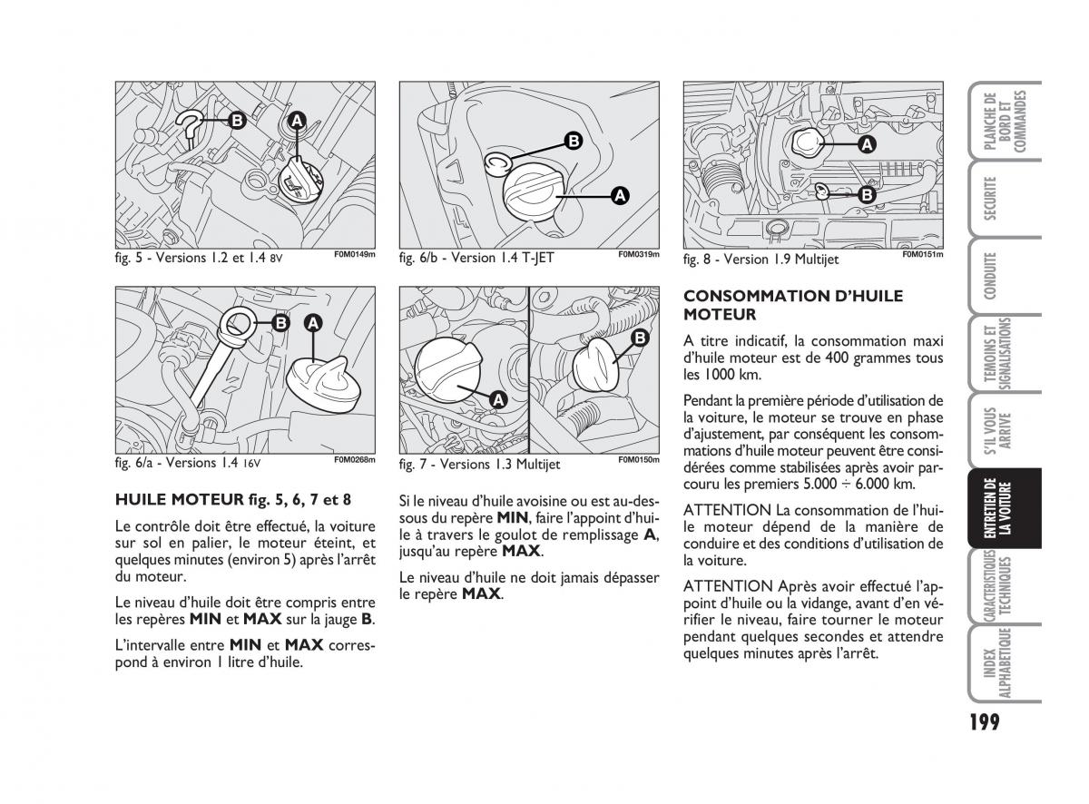 Fiat Grande Punto III 3 manuel du proprietaire / page 201