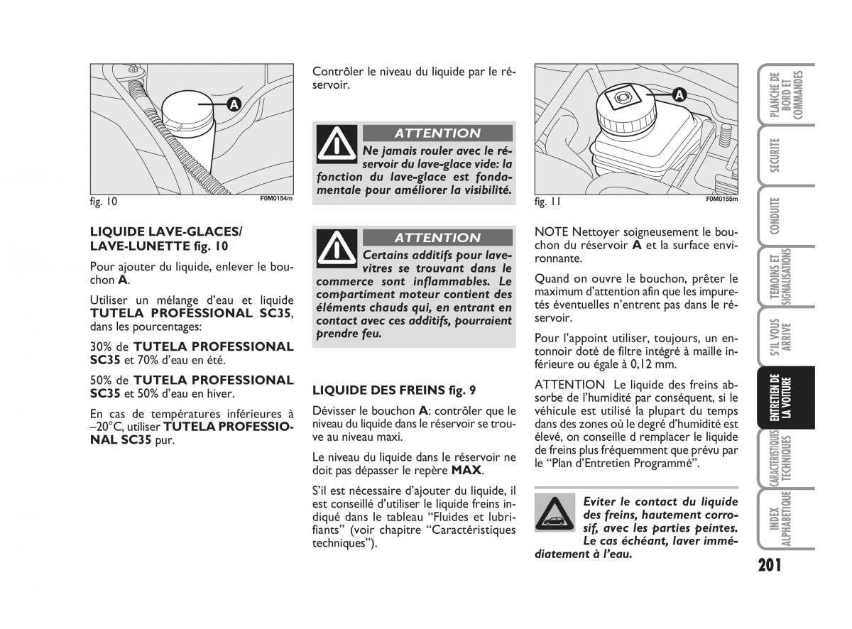 Fiat Grande Punto III 3 manuel du proprietaire / page 203