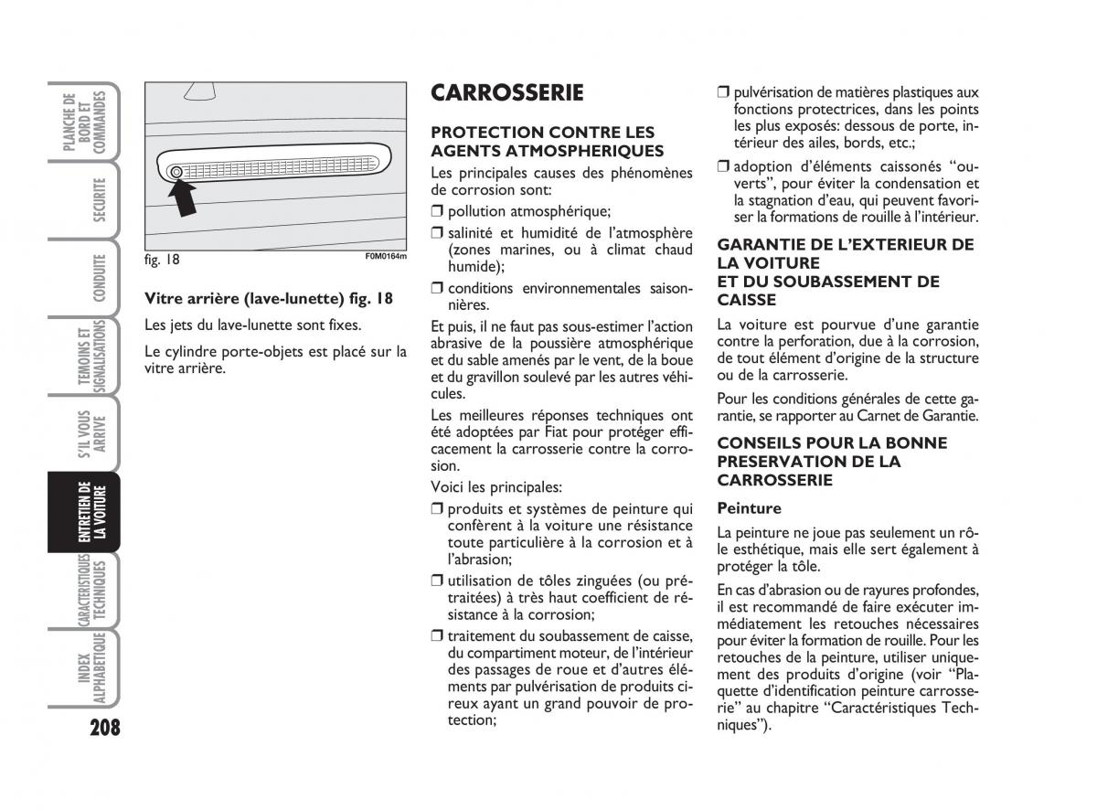 Fiat Grande Punto III 3 manuel du proprietaire / page 210