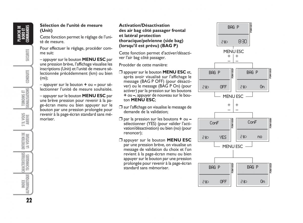 Fiat Grande Punto III 3 manuel du proprietaire / page 24