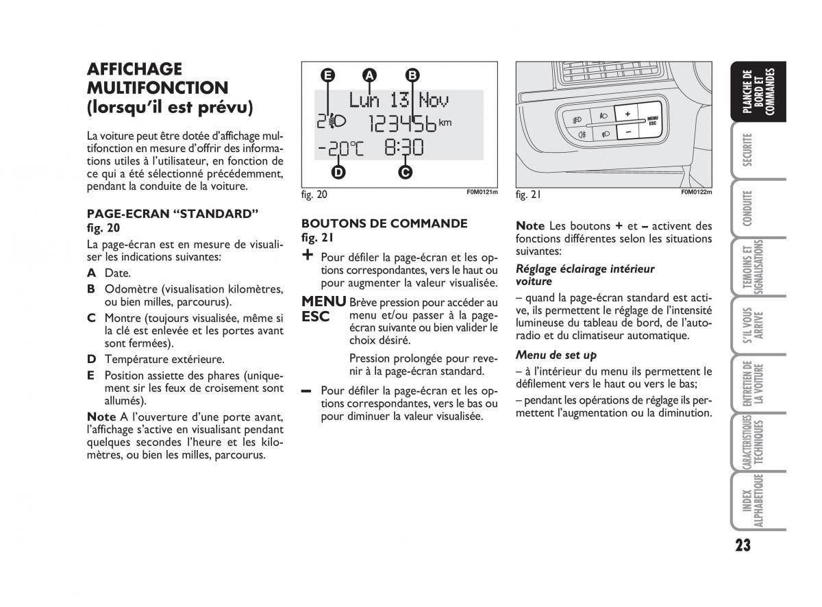 Fiat Grande Punto III 3 manuel du proprietaire / page 25