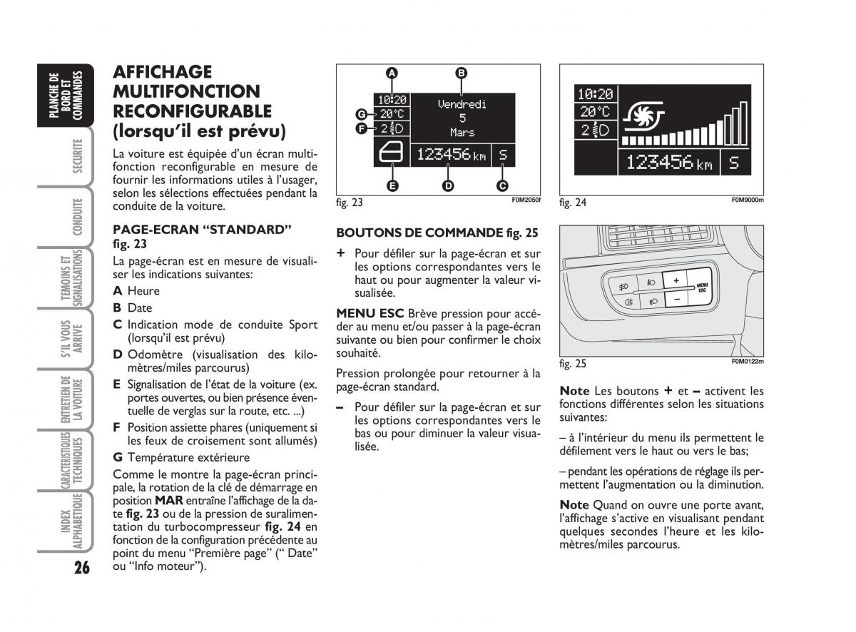 Fiat Grande Punto III 3 manuel du proprietaire / page 28