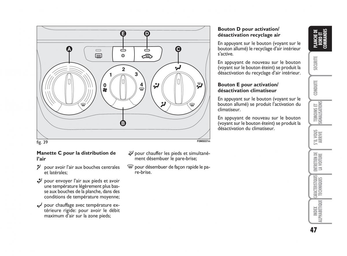 Fiat Grande Punto III 3 manuel du proprietaire / page 49