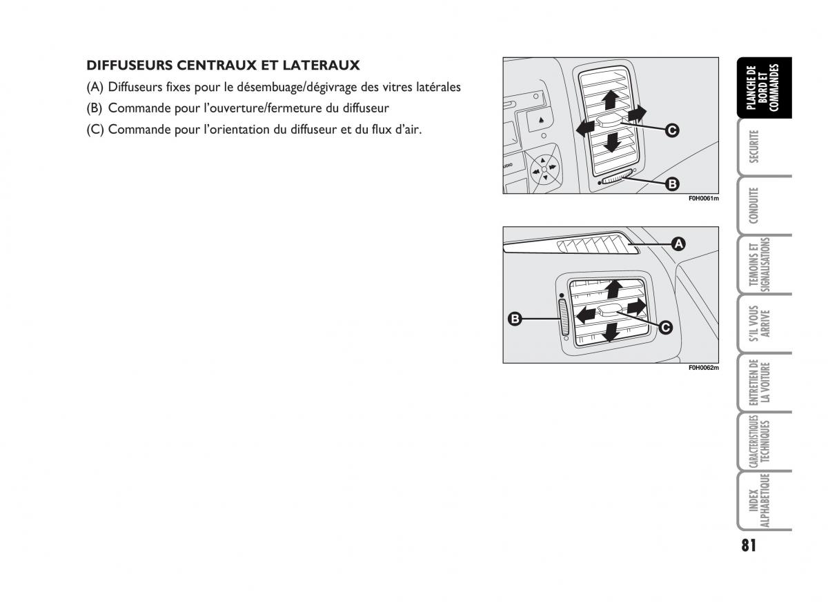 Fiat Idea manuel du proprietaire / page 82