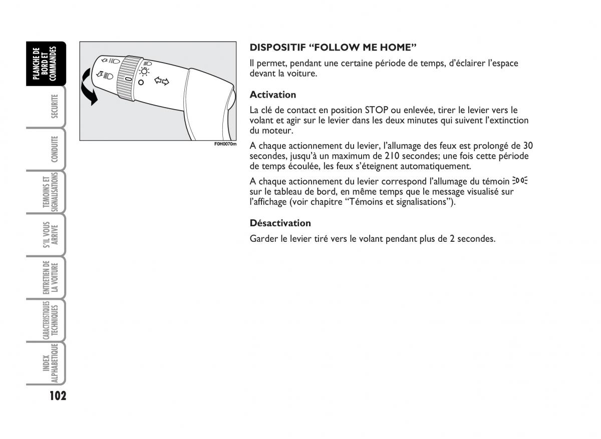 Fiat Idea manuel du proprietaire / page 103