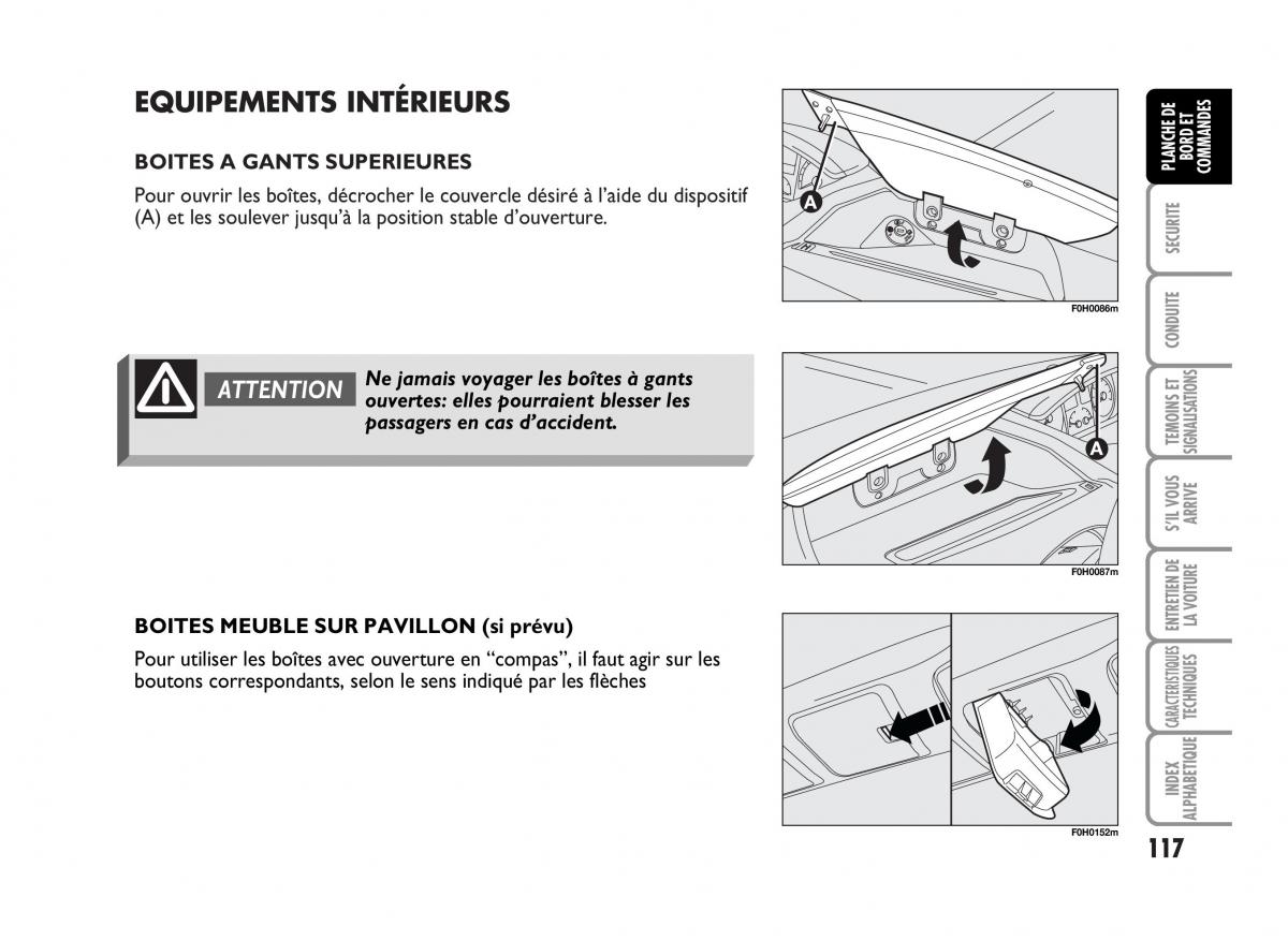 Fiat Idea manuel du proprietaire / page 118