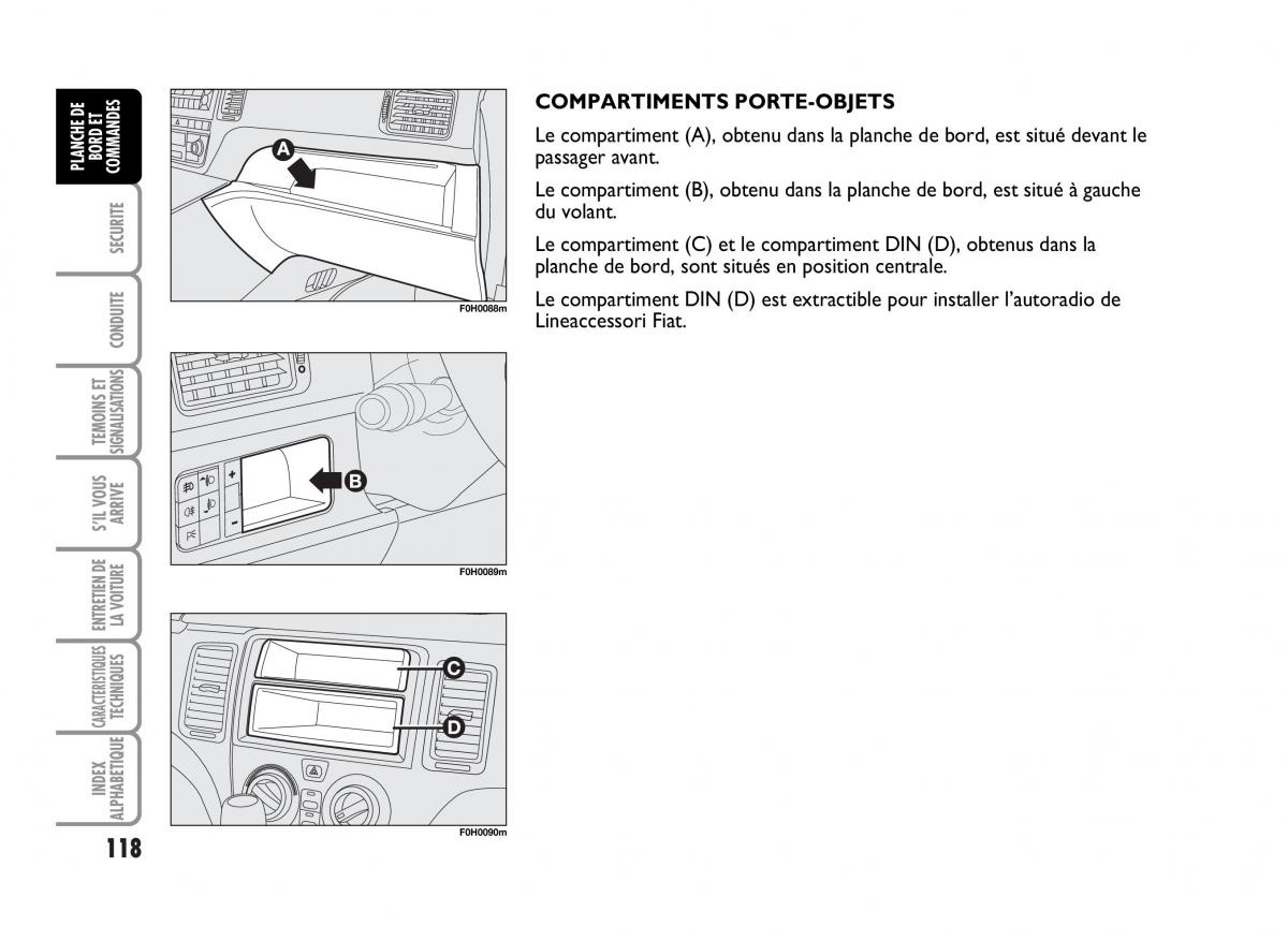 Fiat Idea manuel du proprietaire / page 119