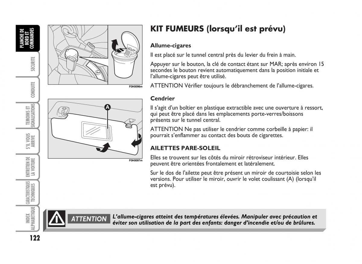 Fiat Idea manuel du proprietaire / page 123