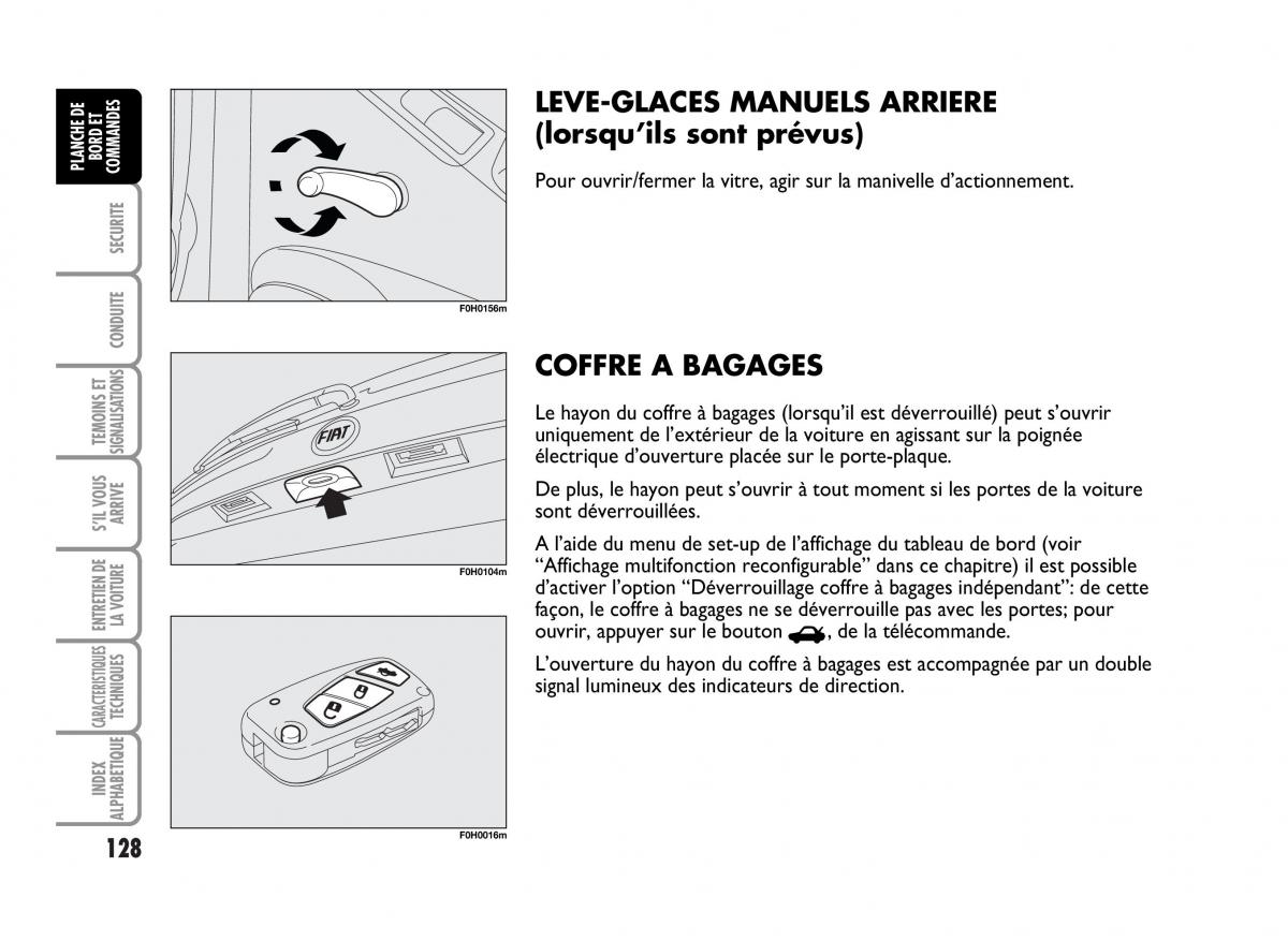 Fiat Idea manuel du proprietaire / page 129