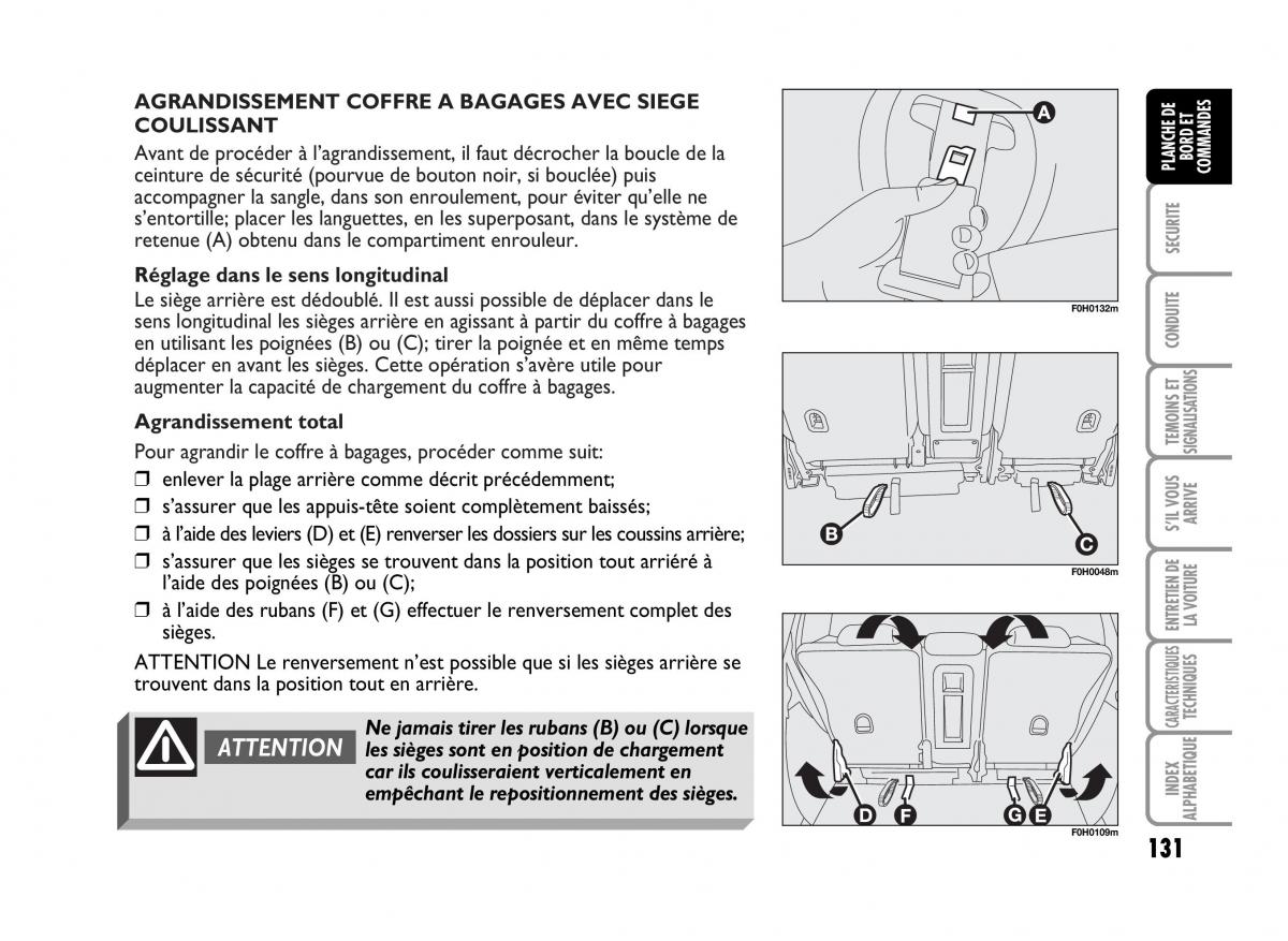 Fiat Idea manuel du proprietaire / page 132