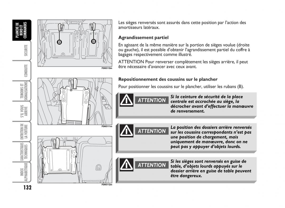 Fiat Idea manuel du proprietaire / page 133