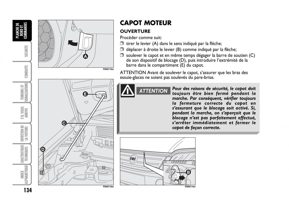 Fiat Idea manuel du proprietaire / page 135