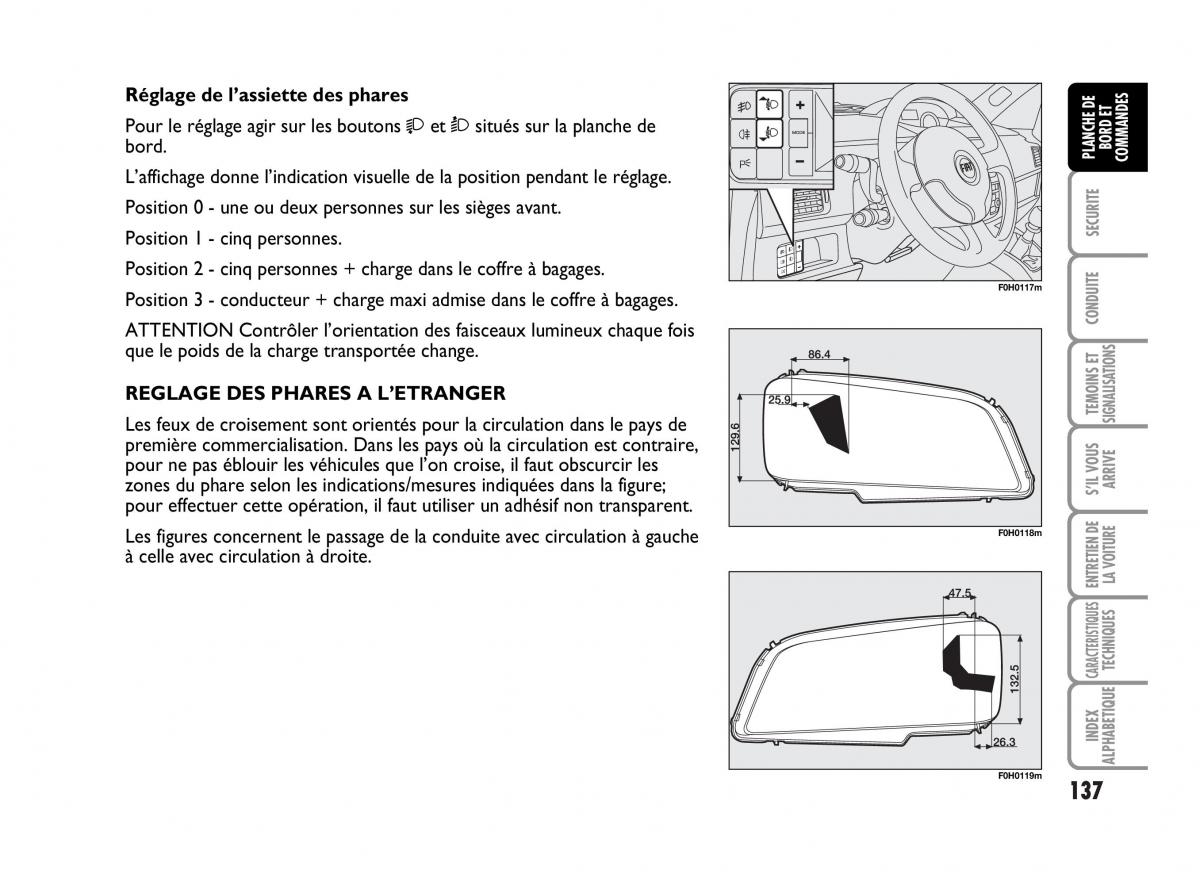 Fiat Idea manuel du proprietaire / page 138