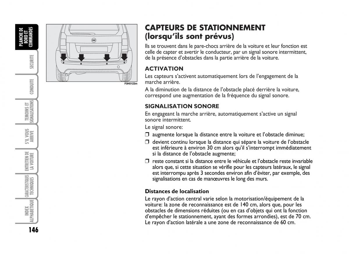 Fiat Idea manuel du proprietaire / page 147