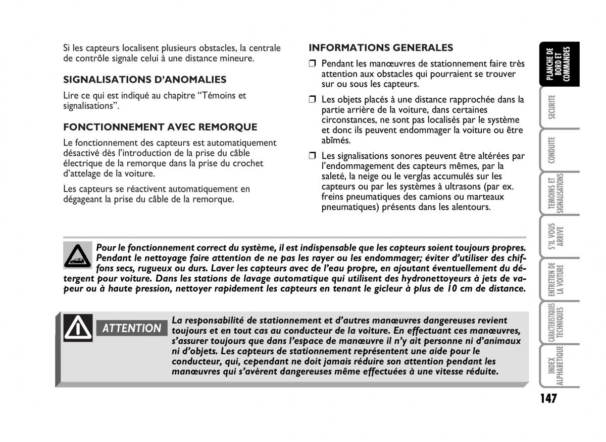 Fiat Idea manuel du proprietaire / page 148