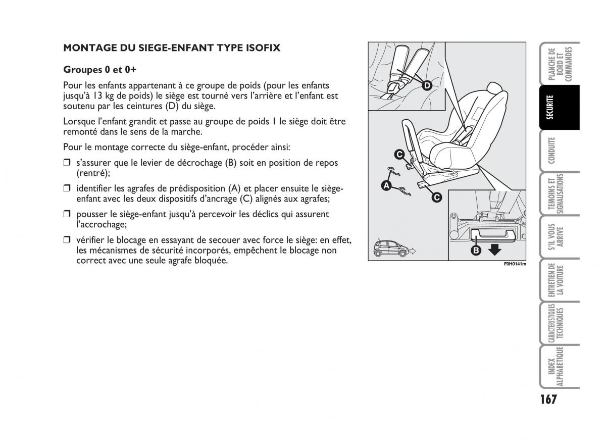 Fiat Idea manuel du proprietaire / page 168