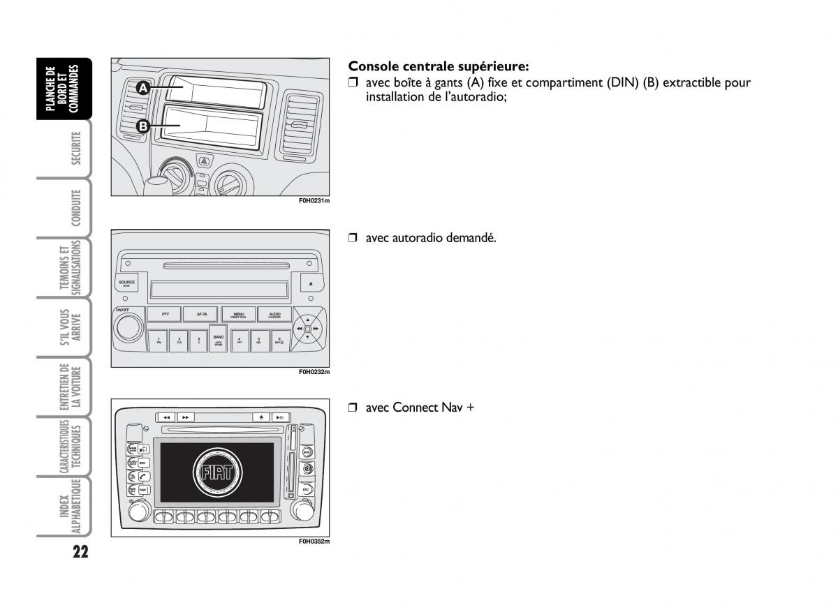 Fiat Idea manuel du proprietaire / page 23