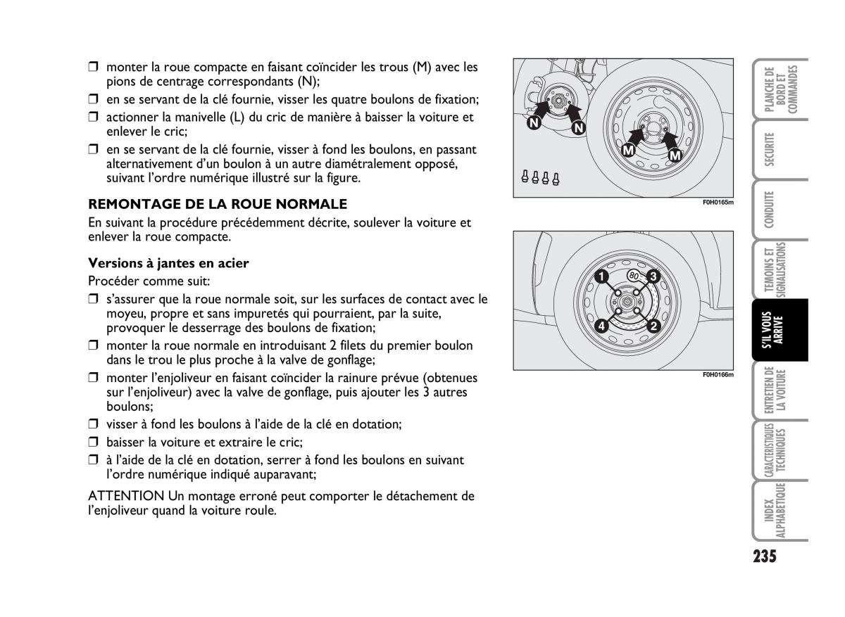 Fiat Idea manuel du proprietaire / page 236