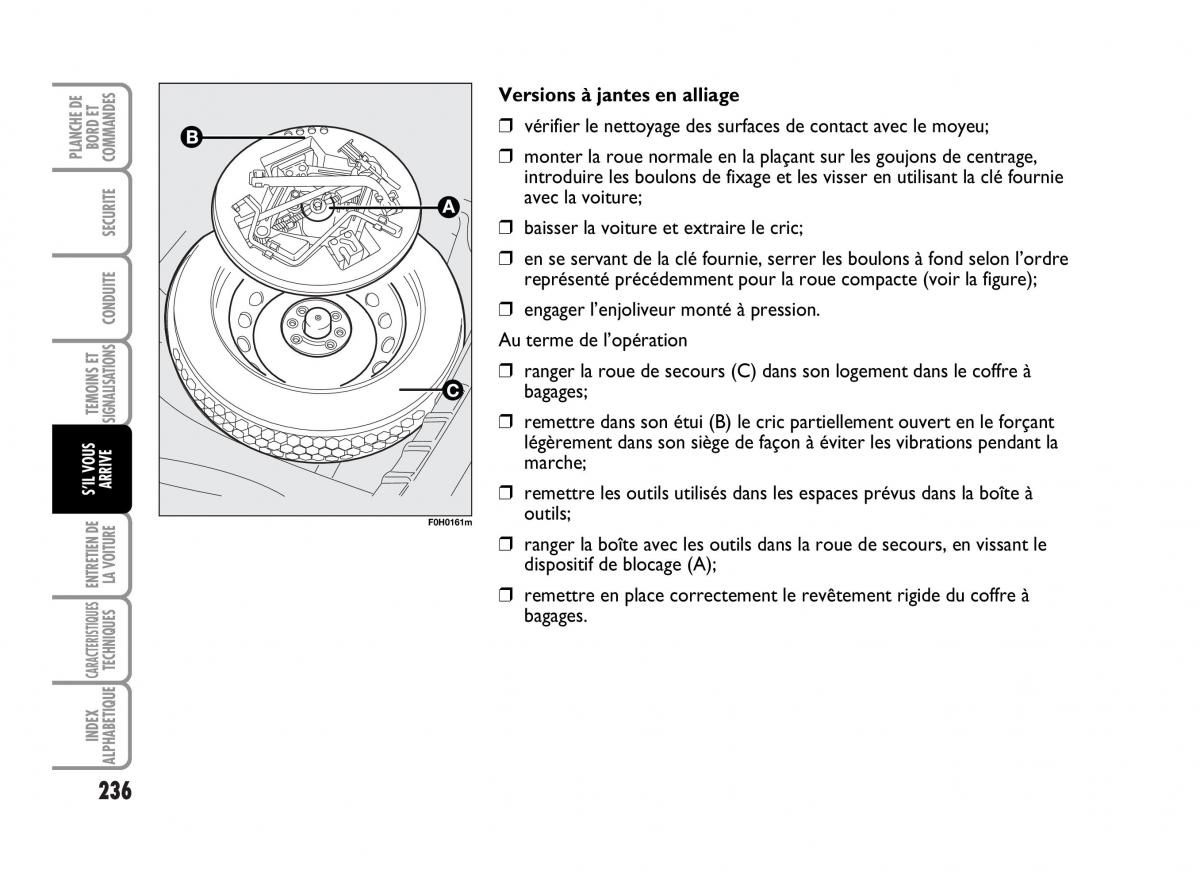 Fiat Idea manuel du proprietaire / page 237