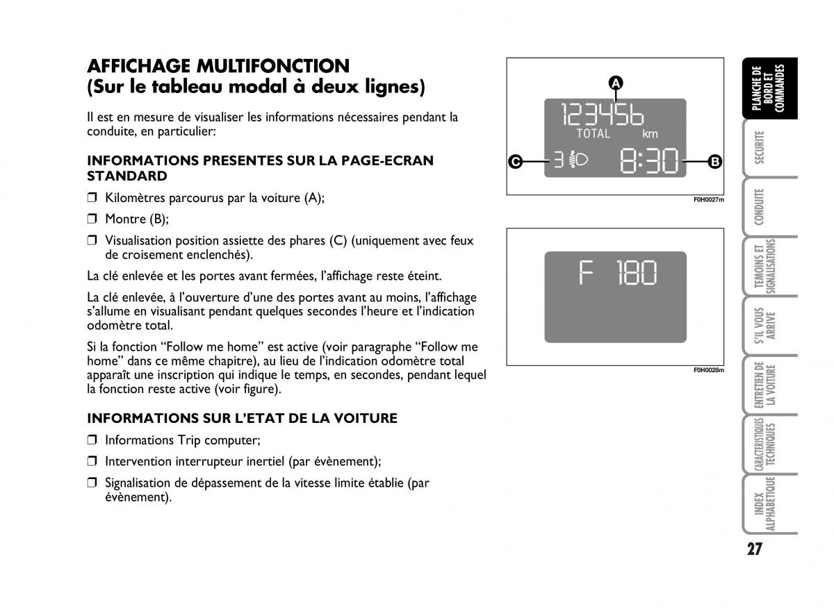 Fiat Idea manuel du proprietaire / page 28