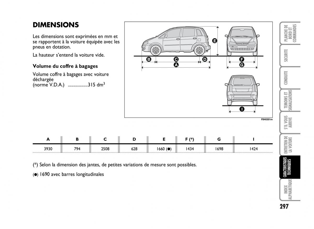 Fiat Idea manuel du proprietaire / page 298