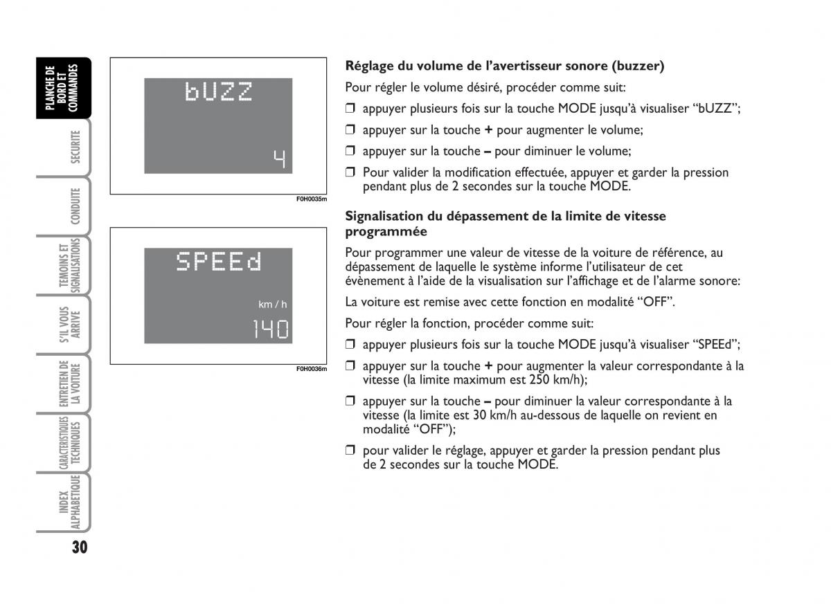 Fiat Idea manuel du proprietaire / page 31