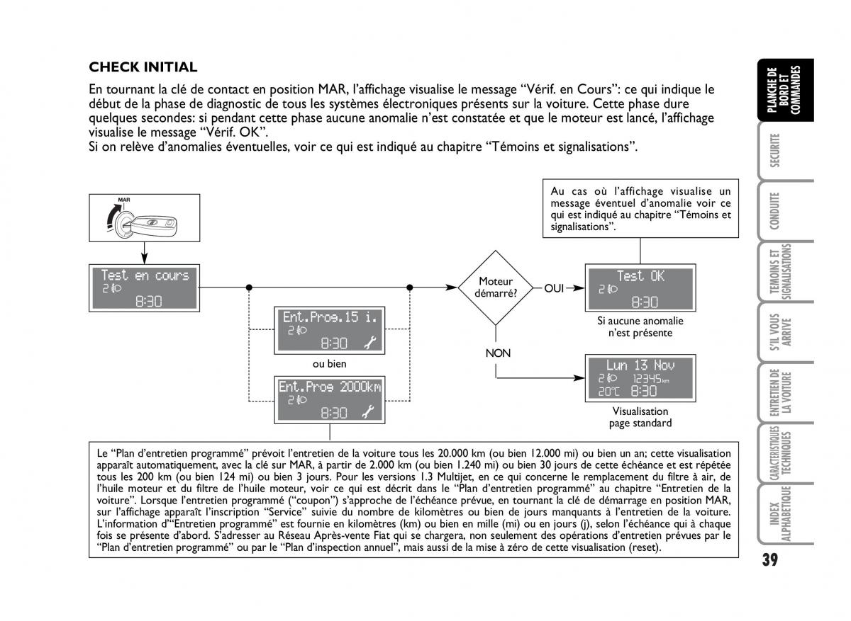 Fiat Idea manuel du proprietaire / page 40