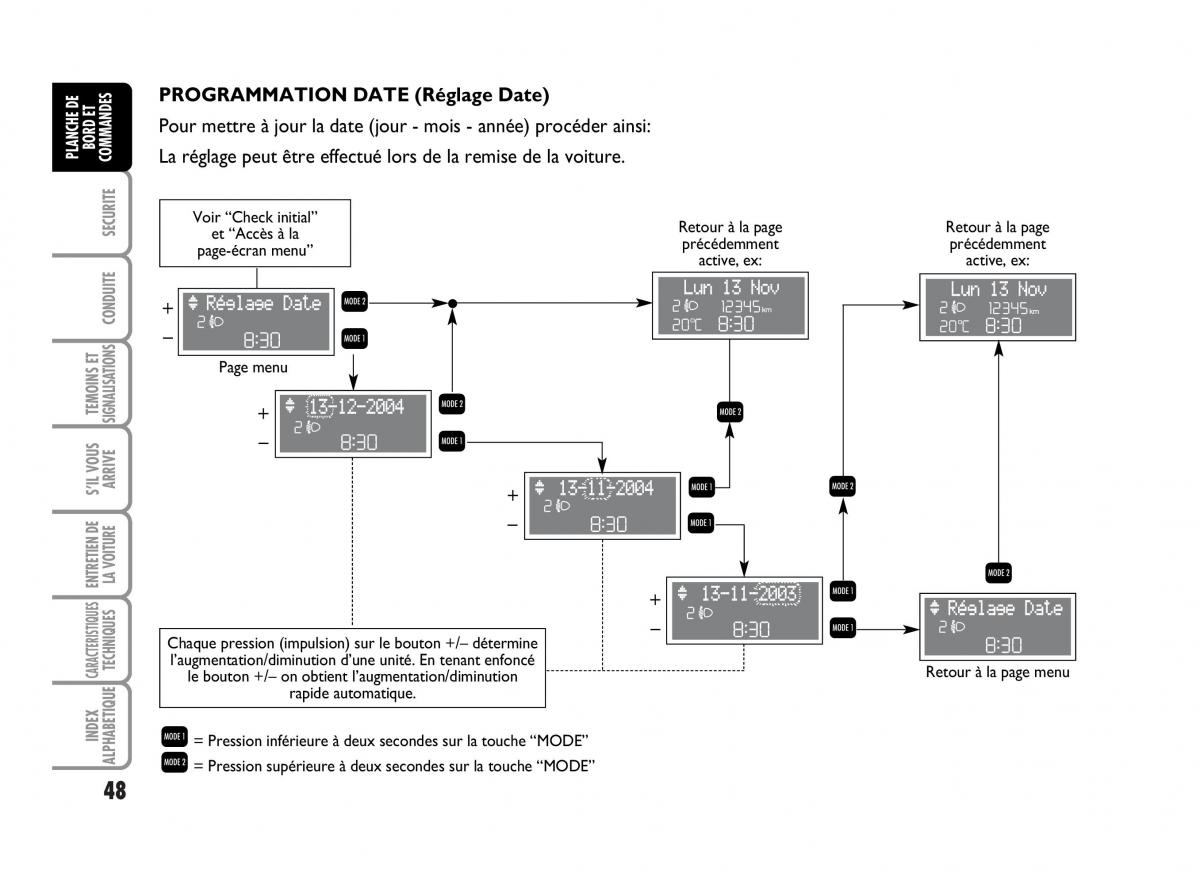 Fiat Idea manuel du proprietaire / page 49