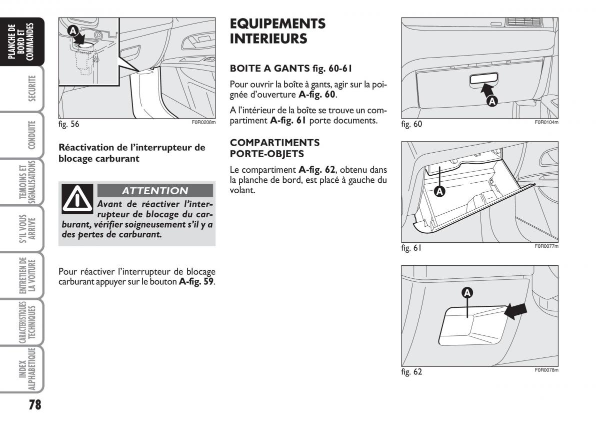 Fiat Linea manuel du proprietaire / page 79